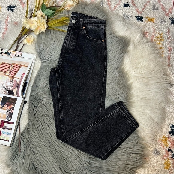 Zara High Rise Black Wash 100% Cotton Women’s Jeans Sz 4 - Picture 11 of 11